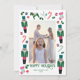 Vakantie Notenkraker Kerstfotokaart Feestdagenkaart