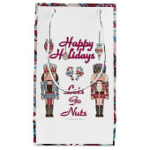 Vakantie Notenkraker Lets Go Nuts Gift Bag Klein Cadeauzakje (Voorkant)