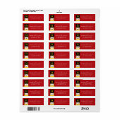 Vakantie Notenkraker Monogram Rood Etiket (Full Sheet)