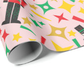 Vakantie Notenkrakers & Sterren Kerst Feestelijk R Cadeaupapier (Rol Hoek)