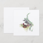 Vakantie Nuthatch Vogelschilderij Feestdagenkaart (Voorkant / Achterkant)