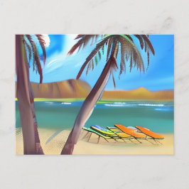 Vakantie Oceaan en Palmbomen | Contact houden Briefkaart