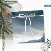 Vakantie of Kerstfeest, Rustieke Blauwe krans Kaart