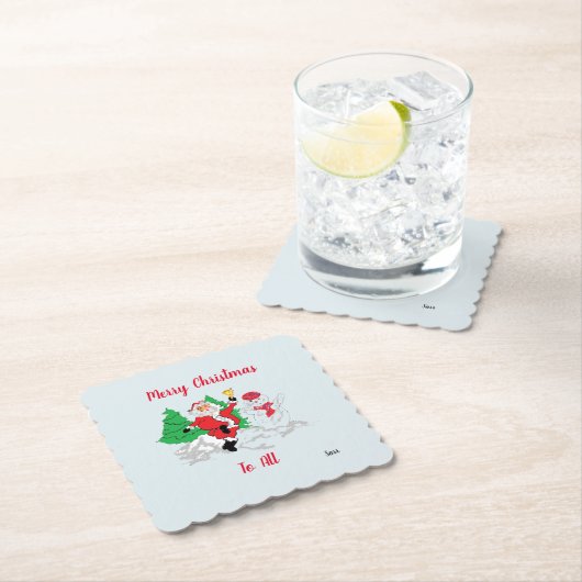 Vakantie Onderzetter : Vrolijk kerstfeest (Insitu)