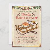 Vakantie Ontbijt Kerstmis uitnodiging (Voorkant)