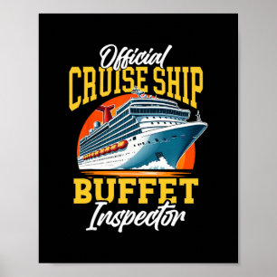 Vakantie op cruiseschip Officiële buffetinspecteur Poster