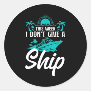 Vakantie op cruiseschip Pun deze week kan het me n Ronde Sticker