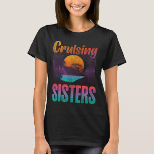 Vakantie op cruiseschip Zus meisje vintage cruisen T-shirt