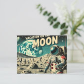 Vakantie op de maan briefkaart (Staand voorkant)