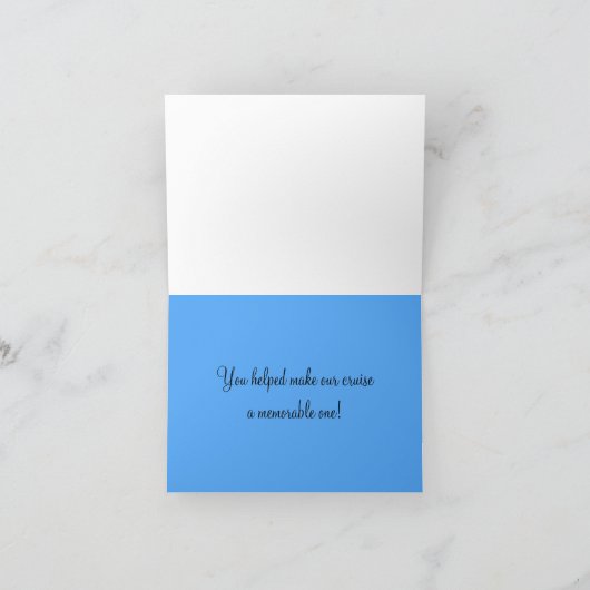 vakantie op een cruiseschip | Nautische dank u Bedankkaart (Binnen)
