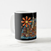 Vakantie op een eiland koffiemok (Voorkant links)