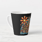 Vakantie op een eiland latte mok (Linkerhoek)