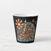 Vakantie op een eiland latte mok (Voorkant)