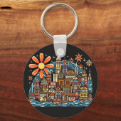 Vakantie op een eiland sleutelhanger (Voorkant)