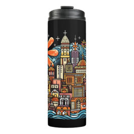 Vakantie op een eiland thermosbeker