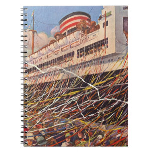 Vakantie op een oud cruiseschip; Bon Voyage-feest! Notitieboek