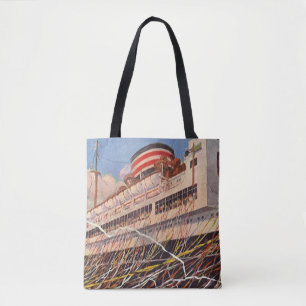 Vakantie op een oud cruiseschip; Bon Voyage-feest! Tote Bag