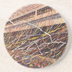 Vakantie op een oud cruiseschip; Bon Voyage-feest! Zandsteen Onderzetter