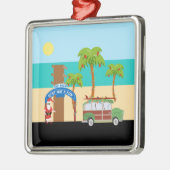 Vakantie op het strand metalen ornament (Links)