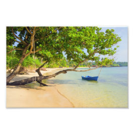 Vakantie op het tropische eiland foto afdruk