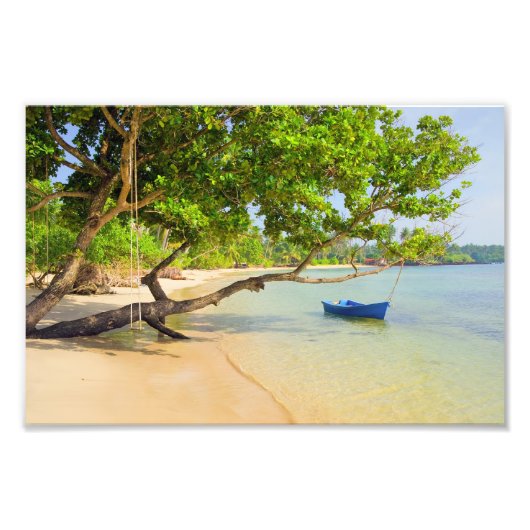 Vakantie op het tropische eiland foto afdruk (Voorkant)