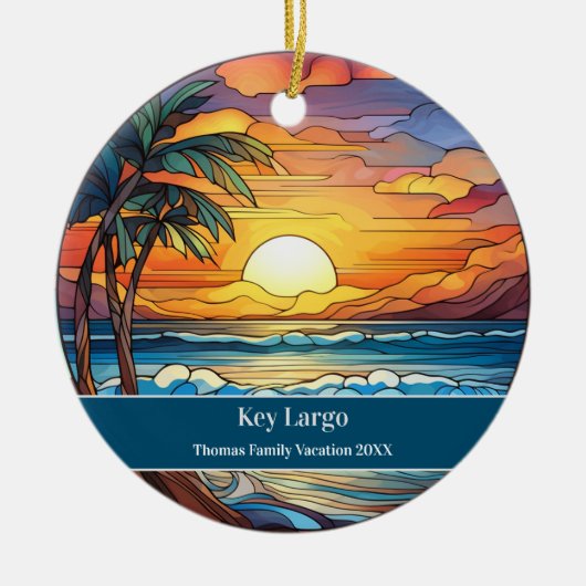 Vakantie op Key Largo Beach Keramisch Ornament (Voorkant)