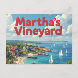 vakantie op marthas vineyard briefkaart