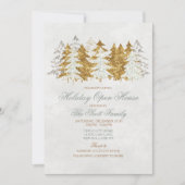 Vakantie Open Huis Boom Sneeuwvlok Uitnodiging (Voorkant)