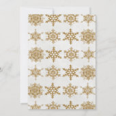 Vakantie Open Huis Boom Sneeuwvlok Uitnodiging (Achterkant)