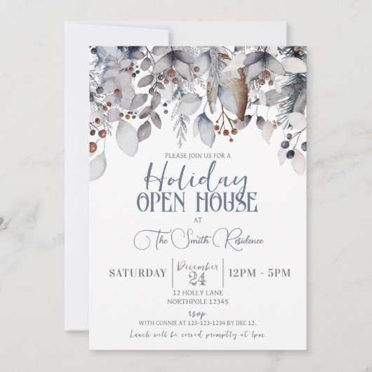 Vakantie Open Huis Feest, Vakantie Lunch Kaart (Voorkant)