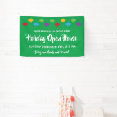 Vakantie Open Huis Kerst Ornamenten Spandoek (Insitu)