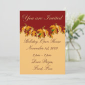 Vakantie Open Huis November Thanksgiving Feestdagenkaart (Staand voorkant)