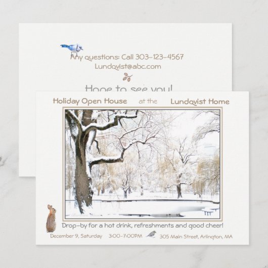 Vakantie Open Huis: uitnodiging (Voorkant / Achterkant)