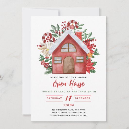 Vakantie Open Huis Uitnodiging (Voorkant)