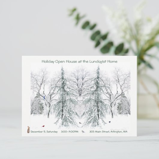 Vakantie Open Huis: uitnodiging (Staand voorkant)