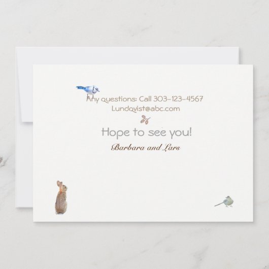 Vakantie open huis uitnodiging: kaart (Achterkant)