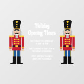 Vakantie openingstijden winkelbord raamsticker (Vel)