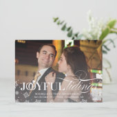 Vakantie Opslaan kerstkaart datum Pas getrouwd Save The Date (Staand voorkant)