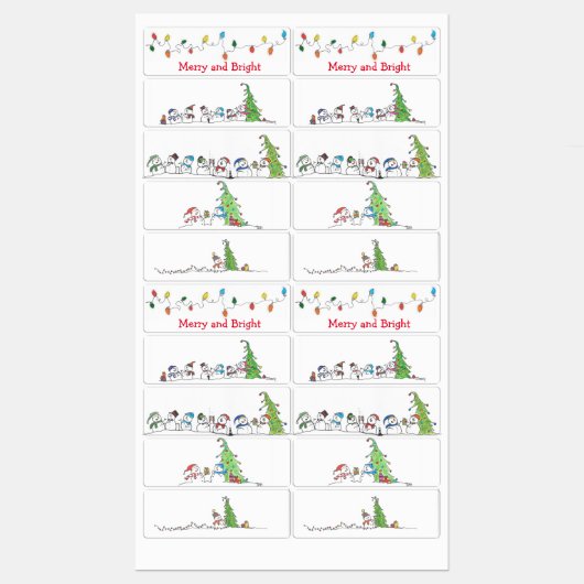 Vakantie opslag en cadeau labels (Vel)