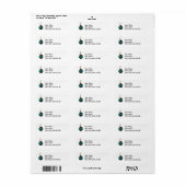 Vakantie Ornament adreslabel Etiket (Full Sheet)