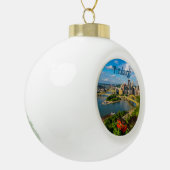 Vakantie Ornament— Geweldige foto van Pittsburgh Keramische Bal Ornament (Links)