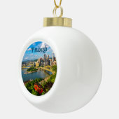Vakantie Ornament— Geweldige foto van Pittsburgh Keramische Bal Ornament (Rechts)