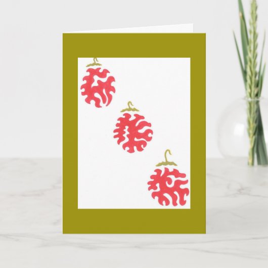 Vakantie ornament kaart (Voorkant)