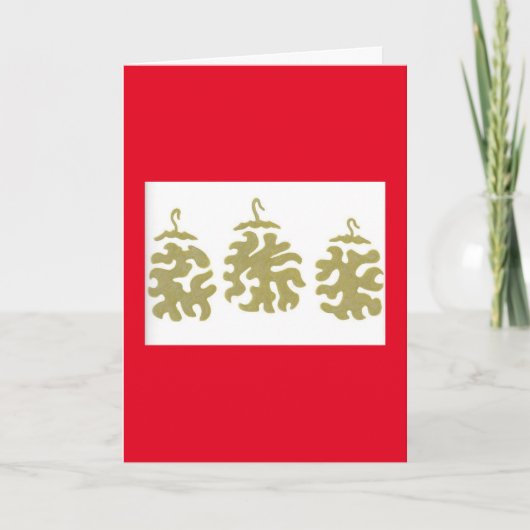 Vakantie ornament kaart (Voorkant)