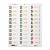  vakantie Ornamenten, Bloemen Kerstmis Adres Etiket (Full Sheet)