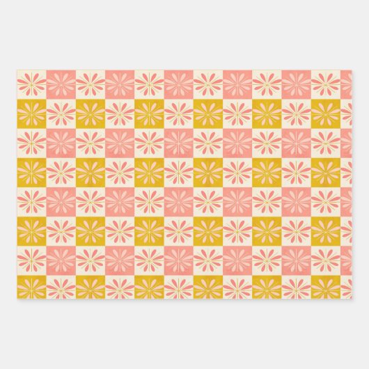 Vakantie Ornamenten en kralen trio cadeau wrap Inpakpapier Vel (Voorkant 3)