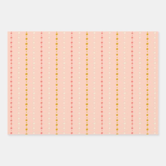 Vakantie Ornamenten en kralen trio cadeau wrap Inpakpapier Vel (Voorkant 2)