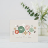 Vakantie Ornamenten en sterren Feestdagenkaart (Staand voorkant)