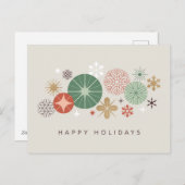 Vakantie Ornamenten en sterren Feestdagenkaart (Voorkant / Achterkant)