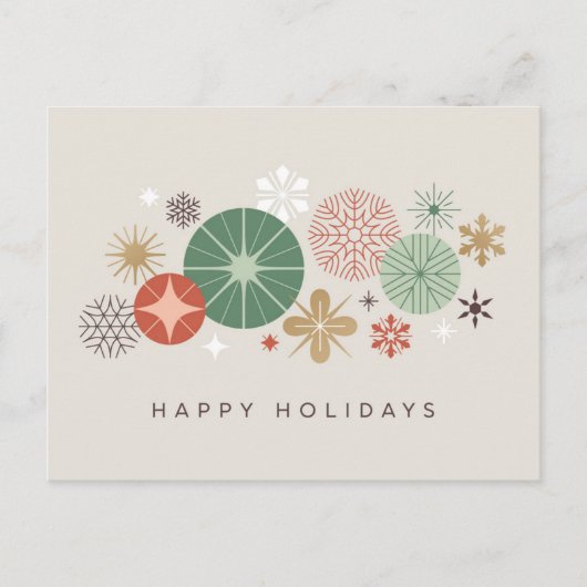 Vakantie Ornamenten en sterren Feestdagenkaart (Voorkant)